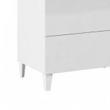 Cassettiera Roseville, Settimanale a 5 cassetti, Mobile Comò per camera da letto, Settimanale moderno, 61x40h117 cm, Bianco