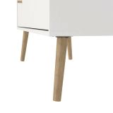 Cassettiera Tiffany, Settimino multiuso, Comò camera da letto, Mobile con cassetti, 39x99 h82 cm, Bianco