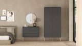 Cassettiera Tiffany, Settimino multiuso, Comò camera da letto, Mobile con cassetti, 39x99 h82 cm, Grigio
