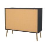 Cassettiera Tiffany, Settimino multiuso, Comò camera da letto, Mobile con cassetti, 39x99 h82 cm, Grigio