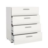 Cassettiera Valerie, Settimino multiuso, Comò camera da letto, Mobile con cassetti, 70x40 h82 cm, Bianco