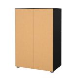 Cassettiera Yolande, Settimino multiuso, Comò camera da letto, Mobile con cassetti, 40x70 h102 cm, Nero