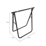Cavalletto Litchi, Complemento d'arredo, Articolo decorativo, Accessorio d'arredo, 62x35 h75 cm, Ardesia