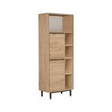 Colonna bagno in legno 2 ante 160x45h cm noce - Merbok