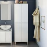 Colonna lavanderia 4 ante 60x182h cm bianco lucido - Fabian