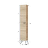 Colonna moderna 2 ante 30x182h cm rovere - Ark