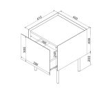 Comodino 1 anta beige e rovere 40x41x60h cm - Set di 2 comodini Preci