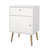 Comodino 1 anta bianco 50x39x72h cm - Antenati