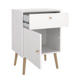 Comodino 1 anta bianco 50x39x72h cm - Antenati