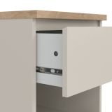 Comodino 1 cassetto beige 40x40x49h cm - Solantra