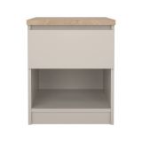 Comodino 1 cassetto beige 40x40x49h cm - Solantra