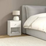 Comodino 1 cassetto bianco 37x30x48h cm - Kastri