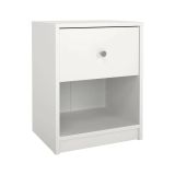 Comodino 1 cassetto bianco 37x30x48h cm - Kastri
