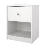 Comodino 1 cassetto bianco 37x30x48h cm - Kastri
