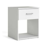Comodino 1 cassetto bianco 37x35x47h cm - Giustina