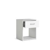 Comodino 1 cassetto bianco 37x35x47h cm - Giustina