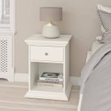 Comodino 1 cassetto bianco 47x43x63h cm - Pascal