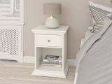 Comodino 1 cassetto bianco 47x43x63h cm - Pascal
