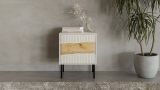 Comodino 1 ripiano beige 50x40x61h cm - Set di 2 comodini Ussana