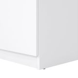 Comodino 1 ripiano bianco lucido 40x40x70h cm - Delfini