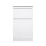Comodino 1 ripiano bianco lucido 40x40x70h cm - Delfini