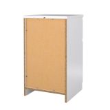 Comodino 1 ripiano bianco lucido 40x40x70h cm - Delfini