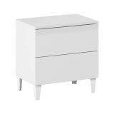 Comodino 1 ripiano bianco lucido 50x34x49h cm - Armageddo