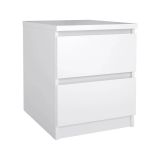 Comodino 1 ripiano bianco lucido 50x40x49h cm - Daiki