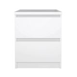 Comodino 1 ripiano bianco lucido 50x40x49h cm - Daiki