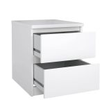 Comodino 1 ripiano bianco lucido 50x40x49h cm - Daiki