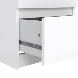 Comodino 1 ripiano bianco lucido 50x40x49h cm - Daiki