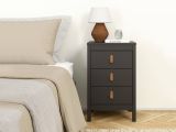 Comodino 1 ripiano nero 43x38x70h cm - Lombardia
