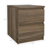Comodino 1 ripiano rovere 50x40x49h cm - Daiki