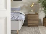 Comodino 1 ripiano rovere 50x40x49h cm - Daiki