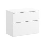 Comodino 2 cassetti bianco 52x34x42h cm - Acri