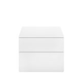 Comodino 2 cassetti bianco 52x34x42h cm - Acri