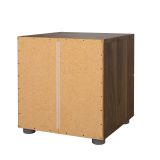 Comodino 2 cassetti noce 40x40x42h cm - Apolla