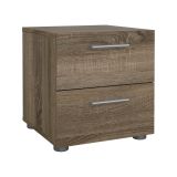 Comodino 2 cassetti rovere 40x40x42h cm - Apolla