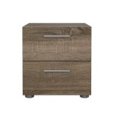 Comodino 2 cassetti rovere 40x40x42h cm - Apolla