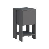 Comodino 2 ripiani antracite 30x30x55h cm - Filippa