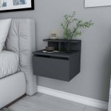 Comodino 2 ripiani antracite 39x31x35h cm - Auring