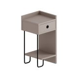 Comodino 2 ripiani beige 32x30x61h cm - Halola