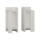 Comodino 2 ripiani bianco 25x27x60h cm - Lepre