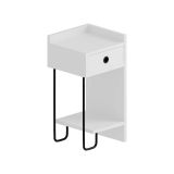 Comodino 2 ripiani bianco 32x30x61h cm - Halola