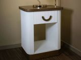 Comodino 2 ripiani bianco e marrone 48x40x62h cm - Fagends