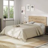 Comodino 3 cassetti legno e antracite 160x40x60h cm - Allan