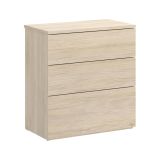 Comodino 3 cassetti rovere 52x34x58h cm - Arnold