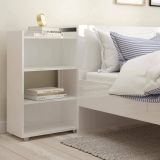 Comodino 4 ripiani bianco lucido 144x26x79h cm - Peridoto