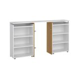 Comodino 4 ripiani bianco lucido 144x26x79h cm - Peridoto