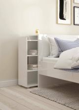 Comodino 4 ripiani bianco lucido 144x26x79h cm - Peridoto
